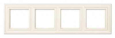 Рамка 4-поста; термопласт; слоновая кость; Eco Deco, EPD484