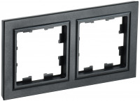 BRITE Рамка 2-мест. РУ-2-БрЧ черн. IEK, BR-M22-K02