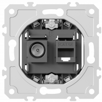 Donel механизм розетки RJ45/TV cat.5,ClassE-8/0-2400 МГц, серия DB, DB36100