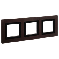 4402846 - ДКС Рамка из натурального дерева, "Avanti", венге, 3 поста