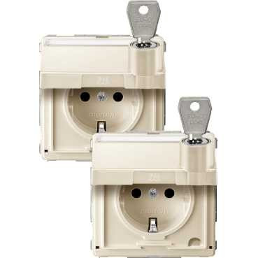 МЕХ-М РОЗЕТКИ С КРЫШК. ПОЛ. Д. НАД.ЗАМК.