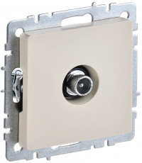 BRITE Роз. TV проходная РТВ10-0-БрКр беж. IEK, BR-A10-P-K10 BRITE Роз. TV проходная РТВ10-0-БрКр беж. IEK, BR-A10-P-K10