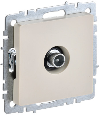 BRITE Роз. TV проходная РТВ10-0-БрКр беж. IEK, BR-A10-P-K10