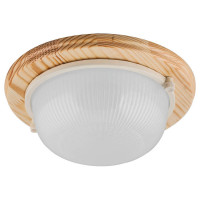 Светильник накладной IP54 , 220V 60Вт  Е27,дерево,клен, круг НБО 03-60-011, 11569, Feron 11569