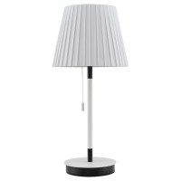 LUSSOLE COZY Настольная лампа, цвет основания - белый, плафон - ткань (цвет - белый), 1x40W E27, LSP-0570