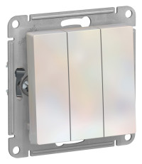 ATN000431 - ATLASDESIGN 3-клавишный ВЫКЛЮЧАТЕЛЬ, сх.1+1+1, 10АХ, механизм, ЖЕМЧУГ, Systeme Electric