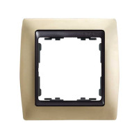 Simon S82 Рамка 1-ная, шампань матовая - графит, 82814-34