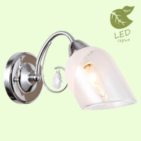 LUSSOLE APACHE Бра, цвет основания - хром, плафон - стекло (цвет - прозрачный), 1x6W E14, GRLSP-8094