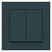 ATN000852 - ATLASDESIGN 2-клавишный ВЫКЛЮЧАТЕЛЬ, сх.5, 10АХ, в сборе, ИЗУМРУД, Systeme Electric