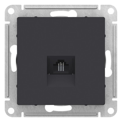 ATN001081 - ATLASDESIGN РОЗЕТКА телефонная RJ11, механизм, КАРБОН, Systeme Electric