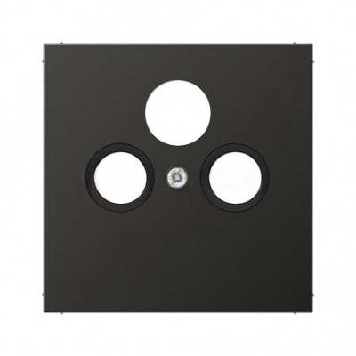 Крышка для телевизионной и спутниковой розетки; термопласт; черный матовый, EP561BFPLSATSWM