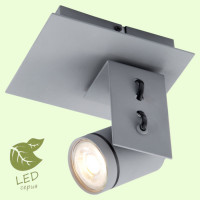 LUSSOLE DILLINGHAM Спот, цвет основания - серый, плафон - металл (цвет - серый), 1x5,5W GU10, GRLSP-8022