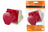 Розетка 114 стационарная 3Р+РЕ 16А 380В IP44 TDM Electric, SQ0602-0002