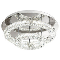 39003 Светодиод. потолочный светильник TONERIA, 36W(LED), ?550, H220, сталь, хром/хрусталь