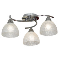 LUSSOLE ZUNGOLI Люстра потолочная, цвет основания - хром, плафон - стекло (цвет - белый), 3x60W E27, LSF-1603-03