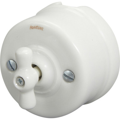 Fontini Выключатель 1-клавишный, цвет белый, Fontini, серия Garby