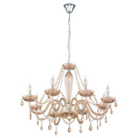 39093 Люстра BASILANO, 8х40W (Е14), ?820, H1300, стекло/коньяк