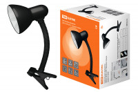 Светильник прищепка 220В, 40Вт, E27 черный глянец TDM Electric, SQ0337-0026 Светильник прищепка 220В, 40Вт, E27 черный глянец TDM Electric, SQ0337-0026