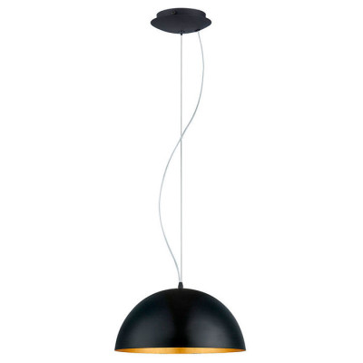 94935 Подвес GAETANO 1, 1х60W (E27), ?380, H1500, сталь, черный, золотой