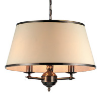 Arte Lamp ALICE, Люстра, цвет арматуры - АНТИЧНАЯ БРОНЗА, цвет плафона/декора - КРЕМОВЫЙ, 3х40W E14, A3579SP-3AB