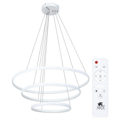 Arte Lamp MERIDIANA, Светильник подвесной, цвет арматуры - белый, цвет плафона/декора - белый, 1x155W LED, A2198SP-3WH