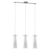 89833 Подвес PINTO, 3х60W (E27), L725, сталь, хром/ опал. стекло, прозр., бел.
