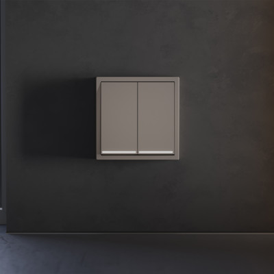 Клавиши для выключателя/переключателя двухклавишного с подсветкой, S70 (капучино), VLS000414