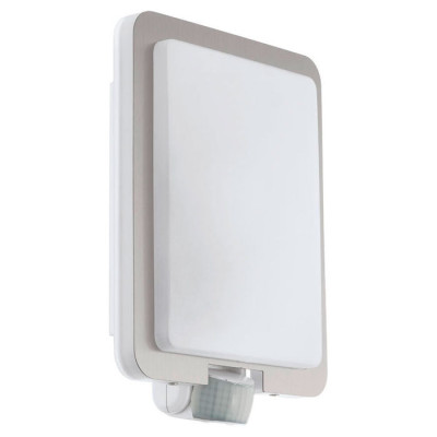 97218 Уличный светильник настенный MUSSOTTO с датч. дв-я, 1х60W(E27), L210, H305, A90, нерж. сталь,