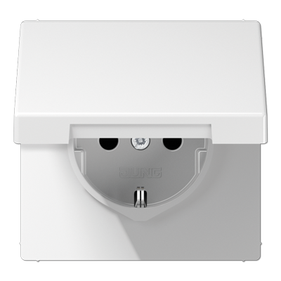 Штепсельная розетка SCHUKO 16A, 250V~  с крышкой, LS1521KLWW