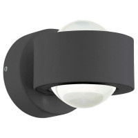 96049 Светодиодное бра ONO 2, 2х2,5W(LED), L90, H180, алюминий, антрацит/пластик, прозрачный