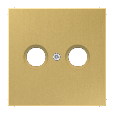 Крышка для TV-FM-розеток, фиксация винтом; металл; латунь classic; Messing, ME2990TVC