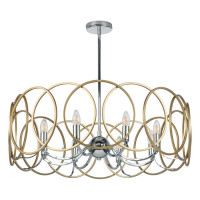 Lightstar 713083 (MD21051-8A) Люстра REGOLO 8х40W E14  ХРОМ/ЗОЛОТО (в комплекте)