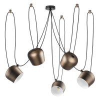 Lightstar 727153 (MD2042-5A ) Люстра OMEGA 5х40W E27 BROWN ALU (в комплекте)