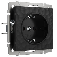 Werkel W1271008/ Розетка с заземлением (hammer черный), a052049 Werkel W1271008/ Розетка с заземлением (hammer черный), a052049