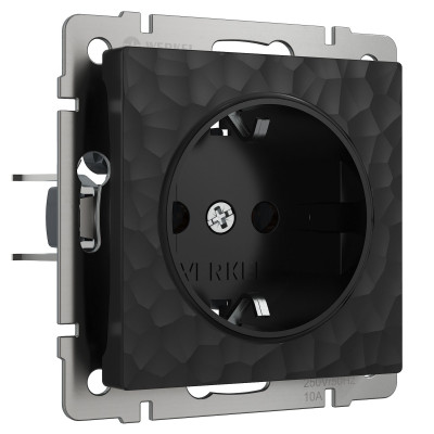 Werkel W1271008/ Розетка с заземлением (hammer черный), a052049