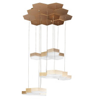 Lightstar 750223 (MD13003032-12А) Люстра подвесная FAVO LED-60W 2880LM Satin Gold 4000K (в комплекте)