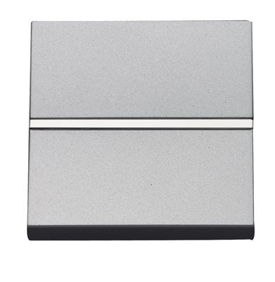 N2210 PL - Механизм 1-клавишного проходного переключателя с клавишей, 2-модульный, серия Zenit, цвет серебристый - 2CLA221000N1301