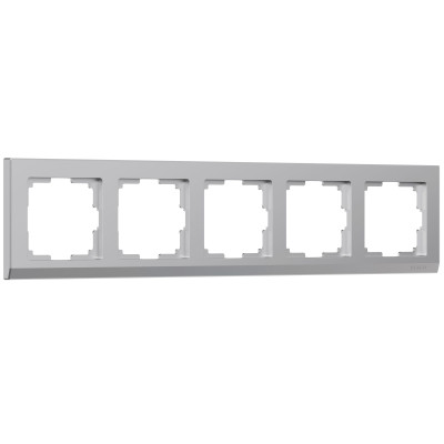 Werkel W0051806/ Рамка на 5 постов Stark (серебряный), a050907
