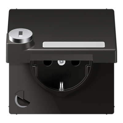 SCHUKO розетка с крышкой и полем для надписи, AL1520NAKLSLAN