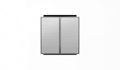 8542 AI - Клавиша для 2-клавишного механизма выключатель+переключатель арт.8142, серия SKY, цвет нержавеющая сталь - 2CLA854200A1401