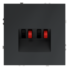 Розетка акустическая встраиваемая VOLTUM S70 4-местная, (графит), VLS060307