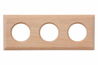 Bironi Рамка 3-х постовая для скрытого монтажа (дерево, Натурэль), BF4-630-10