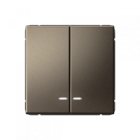 GAL000653S - ARTGALLERY 2-клавишный ВЫКЛЮЧАТЕЛЬ с подсветкой, сх.5а, 10АХ, механизм, быстрозажим. клем., МОККО, Systeme Electric