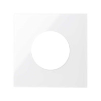 Simon 10000047-130 Накладка евро-американской розетки цвета белый глянец S100