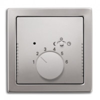 ABB Терморегулятор для теплого пола, серия Pure сталь