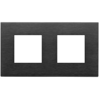 Vimar Накладка на Eikon Exe на 4 модуля (2+2) расстояние между центрами 71мм, черная сатинированая, 22643.13 Vimar Накладка на Eikon Exe на 4 модуля (2+2) расстояние между центрами 71мм, черная сатинированая, 22643.13