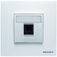 ABB Компьютерная розетка, цвет - белый, серия Zenit