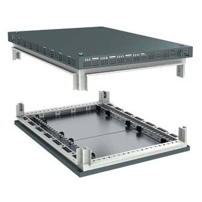 Крыша перфорированная и основание для IT корпусов CQE 800 x 800 RAL7011 (упак. 1шт), ДКС R5KTB88H50IT