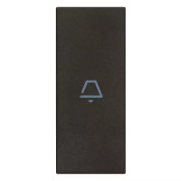 Vimar Клавиша 1M аксиальная с символом звонок черная, 31000A.CG