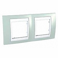 UnicaCh Рамка 2-ная горизонт., морск. волна/бел.